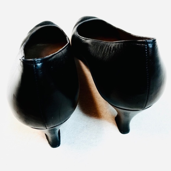 BRUNO MAGLI Houndstooth Cap Black Leather Pump - Picture 6 of 6